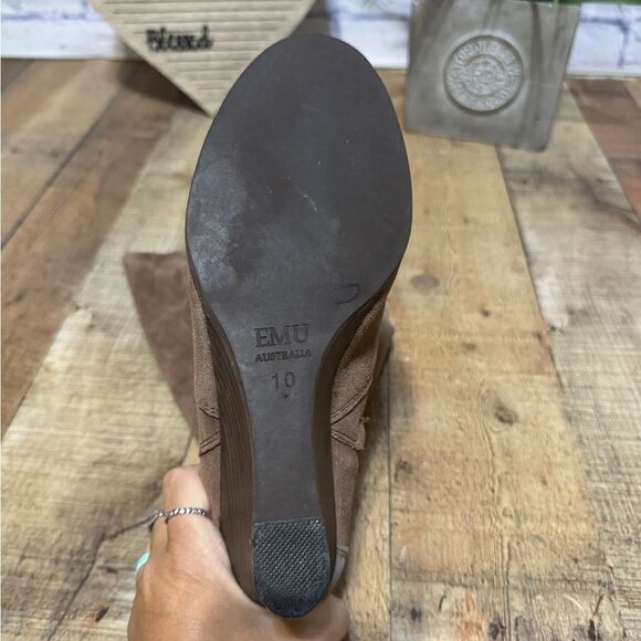 Emu Australia women's 10 wedge heeled tall leather boots - Picture 10 of 16